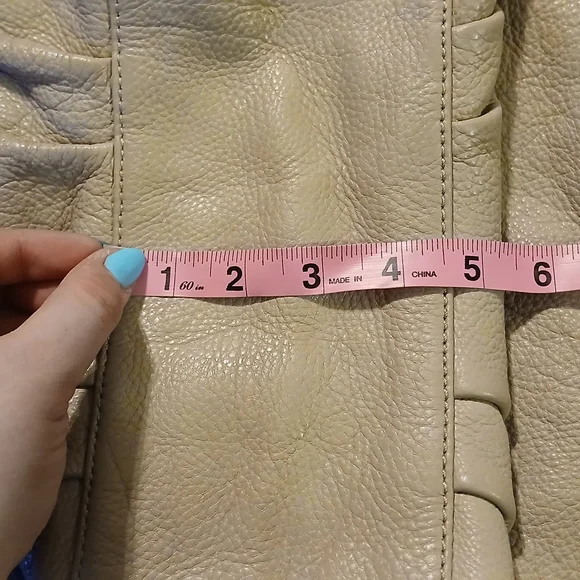 ✨ Marc by Marc Jacobs Classic Q Workwear Leather Satchel Tote Bag Beige Cream - Picture 3 of 16